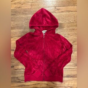 juicy couture vintage red zip up